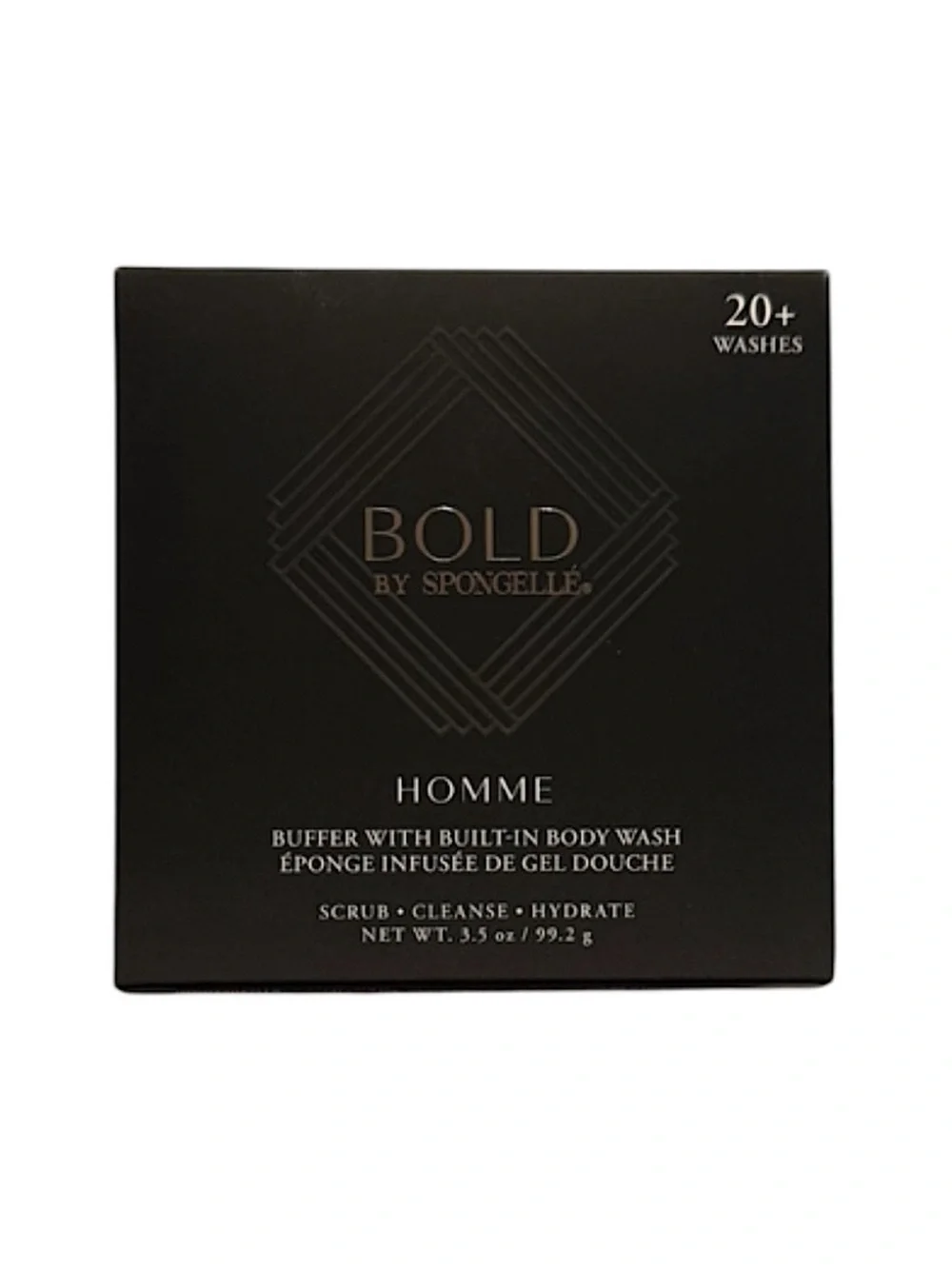 Spongelle Men's Limited Edition Bold Homme Body Wash Infused Buffer  20+ Washes